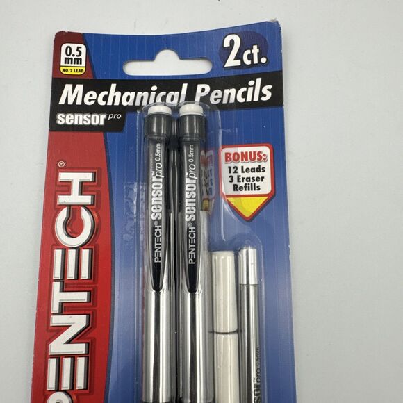 Pentech Sensor Pro Mechanical Pencils .5mm NO 69070 Jakks Pacific 2007 Pack of 2 - Picture 2 of 5